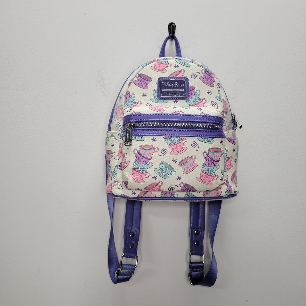 RARE Loungefly Alice in Wonderland Mad Tea Party Tea Cups Backpack Disney